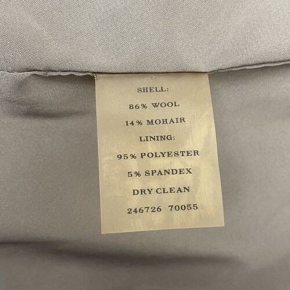 Ann Taylor Blazer Gray 2 Button Jacket Wool Mohair Size 0 - Picture 11 of 11